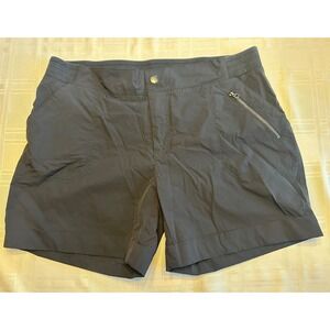 Swiss Alps Shorts Women XL Black Hiking Outdoor Stretch Cargo Zipper Pocket